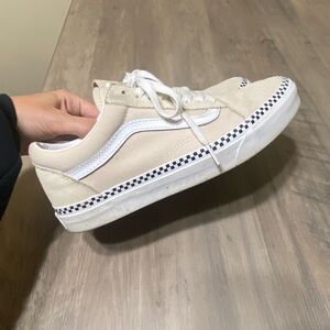 Vans Old Skool Tan Checkered Shoes